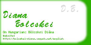 diana bolcskei business card
